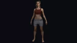 Casual Girl Low-poly 3D model