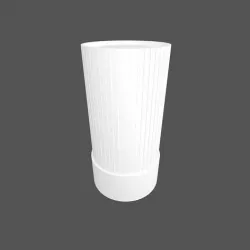 Chef Hat v1 001 Low-poly 3D model