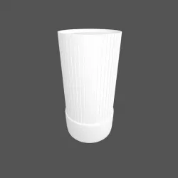Chef Hat v2 001 Low-poly 3D model