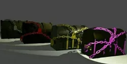 Chests with a rarity 3D model