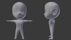 Chibi base character model 3D model