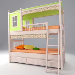 childrens bed 49 3D model