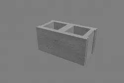 Cinderblock Low-poly 3D model