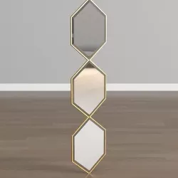Cordelia Modern Glam Geometric Metal Accent Wall Mirror  3D model