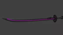 Corrupt Futuristic Samurai Sword Low-poly 3D model