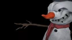 Creepy Snowman - Nightmare Monster Low-poly 3D model