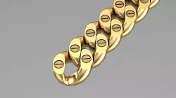 cuban chain SCREW-PATTERNED STL  3D model