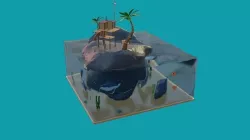 Day Island Low-poly 3D model