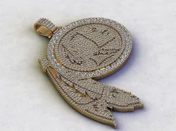 Diamond  Pave Pendant 3D model