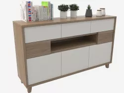 Dining cabinet baking paint simple modern Nordic living room 3D model