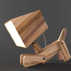 Dogi Adjustable Wooden Table Lamp 3D model