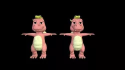Dragon Cartoon  Low-poly 3D model