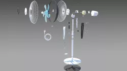 Fan Assembly all parts 3D model