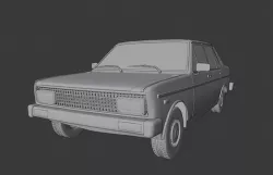 Fiat 131 Mirafiori Car Low-poly 3D model