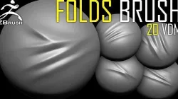 Folds VDM Brush for ZBrush  3D model