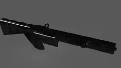 Futuristic assault rifle sci fi Low-poly 3D model