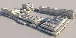 futuristic buildings 3D model