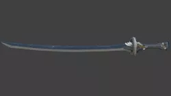 Futuristic SciFi Samurai Sword 2 Low-poly 3D model