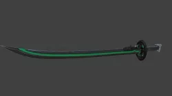 Futuristic SciFi Samurai Sword 3 Low-poly 3D model