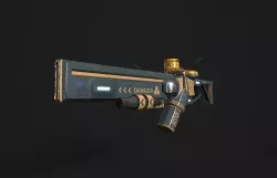 FUTURISTIC SYFY RIFLE Low-poly 3D model
