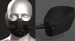 Gas mask respirator scifi futuristic  Low-poly 3D model