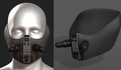 Gas mask respirator scifi futuristic  Low-poly 3D model