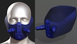 Gas mask respirator scifi futuristic  Low-poly 3D model