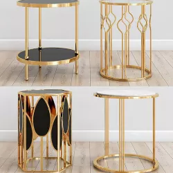 Gold Side Table 3D model