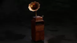 Gramophone  antique gramophone 3D model