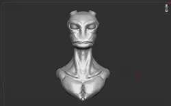 High Poly Alien in zbrush 3D model