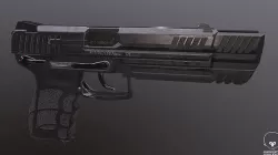 HK P30L Pistol with Matchweight Low-poly 3D model