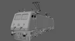 INDIAN TRAIN LOCOMOTIVE DIESEL ENGINE WAP 4 3D MODEL  3D model