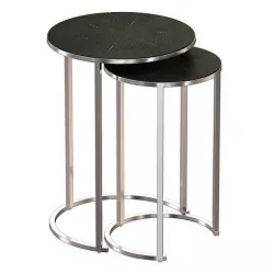 Keya Nesting Accent Tables Stainless Steel Crate and Barrel 3D model