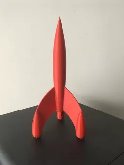 Kuifje - Tintin Rocket one piece print 3D model