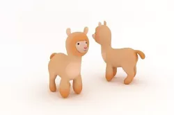 Lama alpaka 3D model