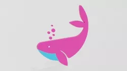 Low Poly Cartoon Whale Decoration Object Low-poly 3D model