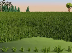 Low poly grass Low-poly 3D model