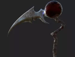 Magic Scythe - game ready model Low-poly 3D model Low-poly 3D model