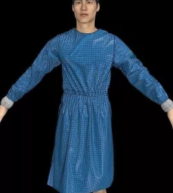 medical isolation gown 3D model