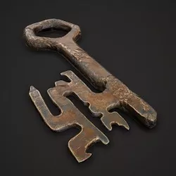 Medieval Style Key 3D model