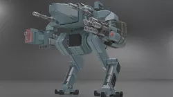 Mesh military robot 3D model