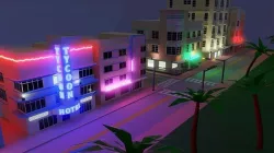 Miami Beach buildings Low-poly 3D model