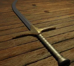 Middle eastern curved sword 3D model