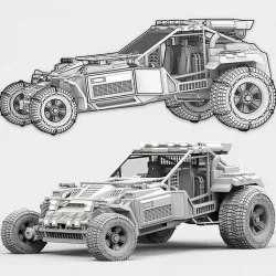 Military Buggy 03 3D model