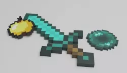 Minecraft Item Pack Low-poly 3D model