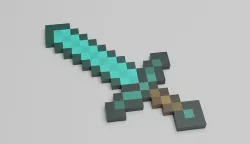 Minecraft Sword Low-poly 3D model