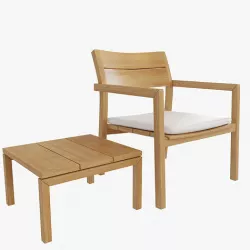 MISTRA LOUNGE CHAIR   MISTRA OTTOMAN 3D model