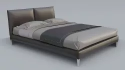 modern bed 4 3D model