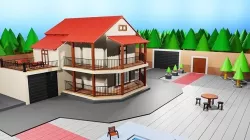 Modern House Low-poly 3D model