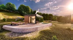 modern mobile home tiny house vacation house on 40m2 Alekseja 40 Low-poly 3D model